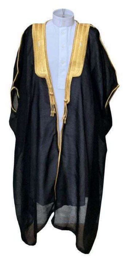 Royal Bisht - White/Black