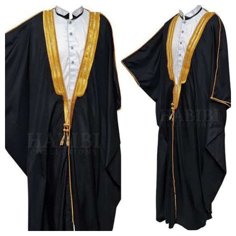 Royal Bisht - Black/Gold Premium
